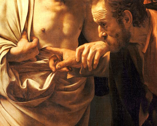 Caravaggio, The lncredulity of Saint Thomas, 1601-2.