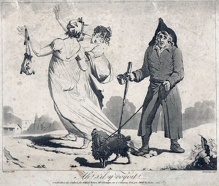 "Ah! S'il y voyait!..." O cego e a moda no Directório - caricatura, 1797