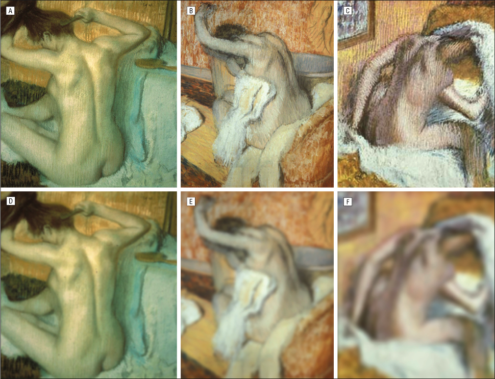 Degas: imagens A B C e D E F
