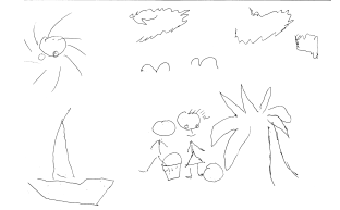 Desenho de uma cena on�rica por um cego cong�nito